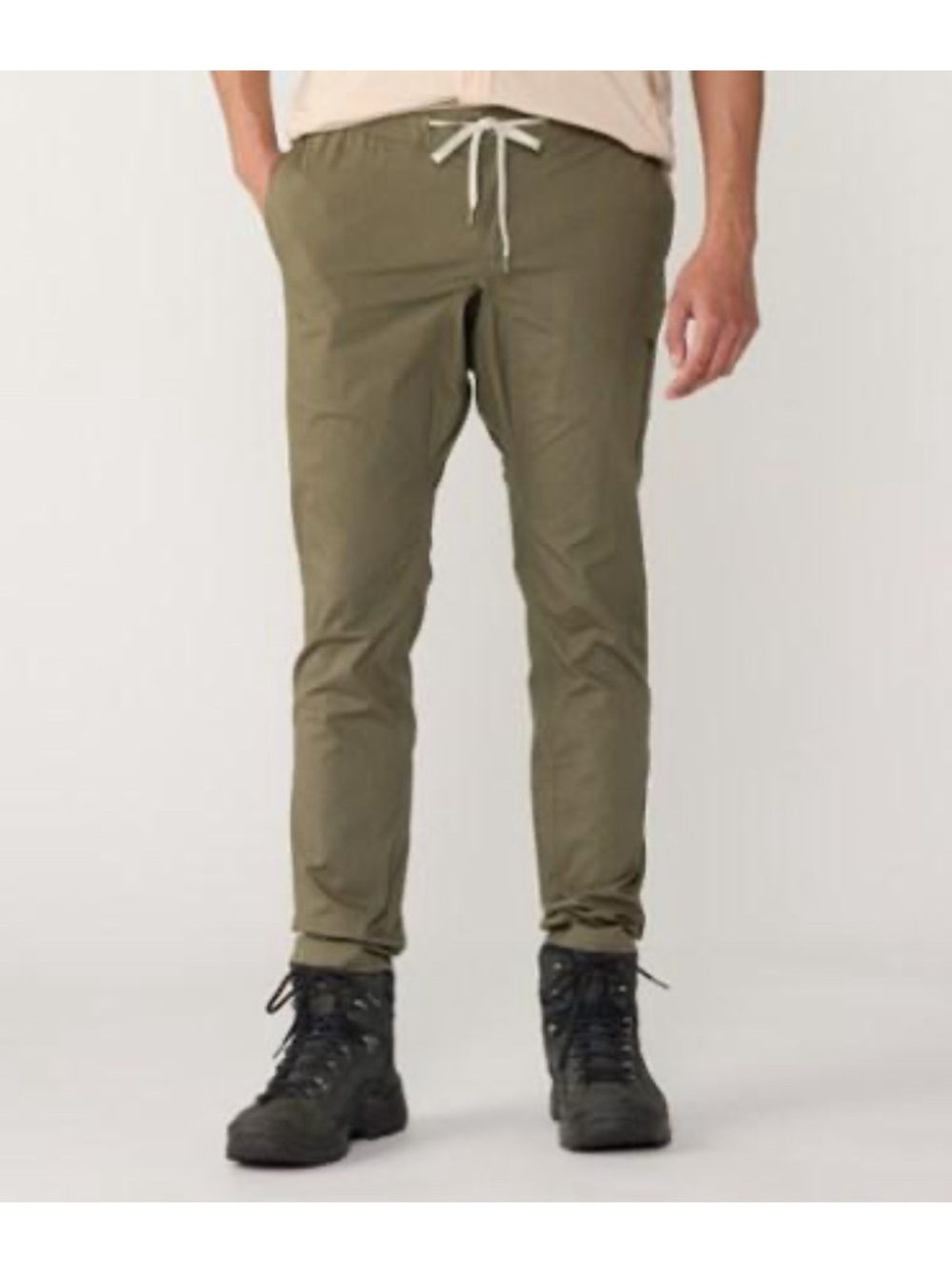 Vuori rip stop pant Men's Olive Cargo Drawstring Pants - Casual Utility Style